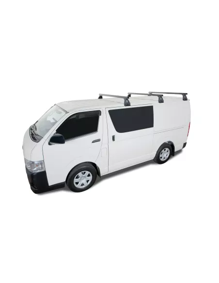 Kit 3 barres de toit noire Heavy Duty 1500mm avec pieds RL150 Toyota
