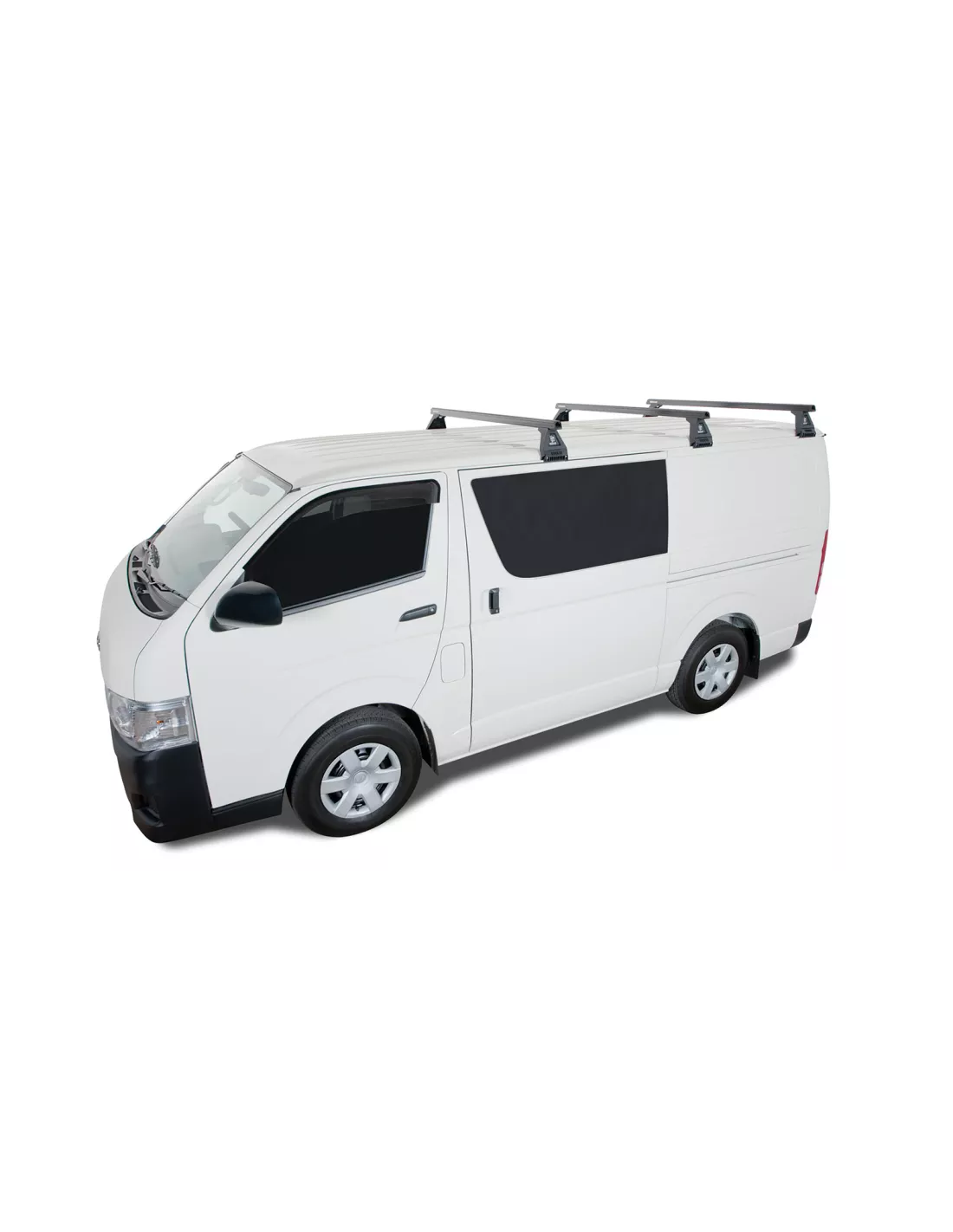 Kit 3 barres de toit noire Heavy Duty 1500mm avec pieds RL150 Toyota