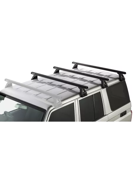 Kit 3 barres de toit noire Heavy Duty 1500mm avec pieds RL150 Toyota