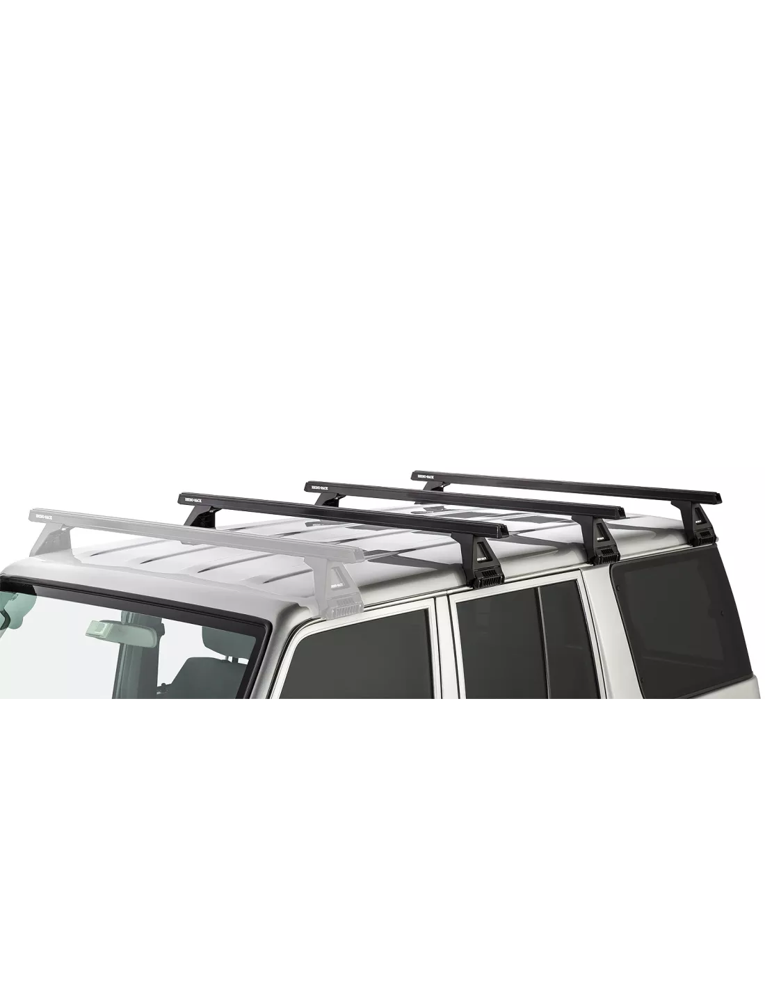 Kit 3 Black Dach Bars Heavy Duty 1500mm mit RL150 Toyota Füße