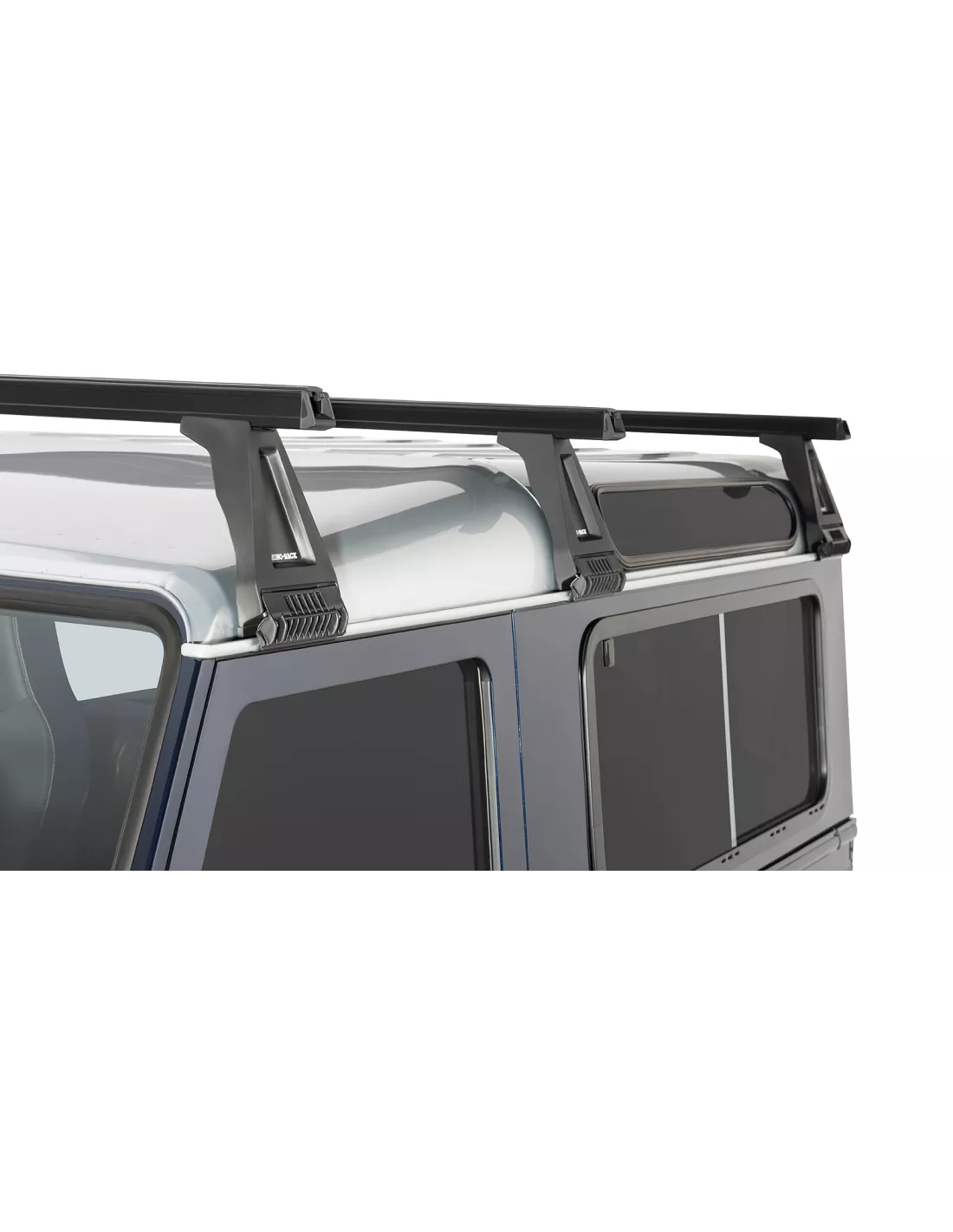 Kit 3 barres de toit noire Heavy Duty 1500mm avec pieds RL210 Land