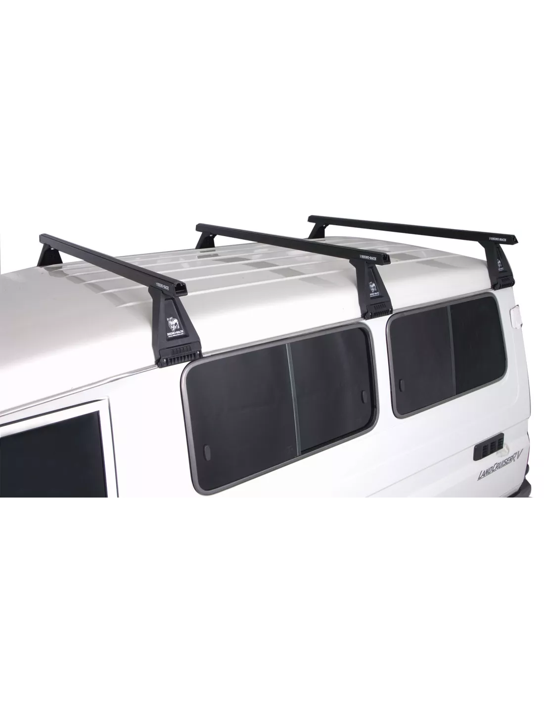 Kit 3 Black Dach Bars Heavy Duty 1500mm mit Füßen RL210 RHINO