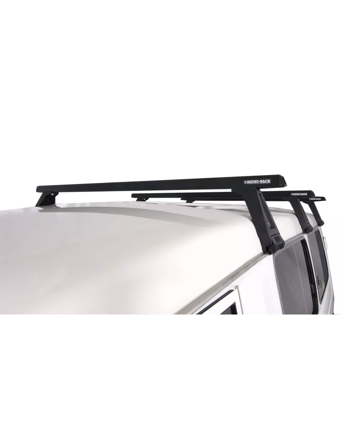 Kit 3 barres de toit noire Heavy Duty 1500mm avec pieds RL210 RHINO