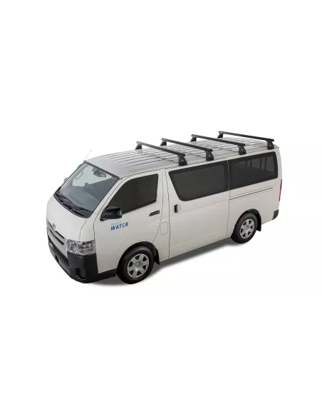 Kit 4 barres de toit noire Heavy Duty 1500mm avec pieds RL150 Toyota