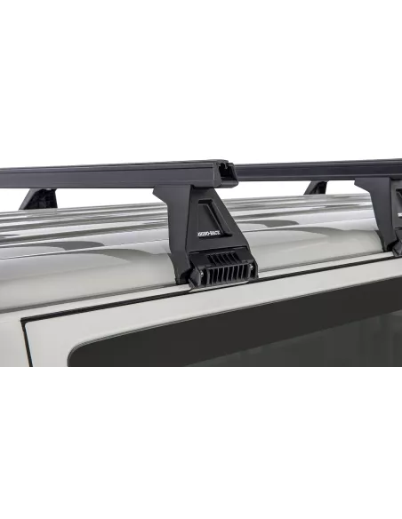 Kit 4 barres de toit noire Heavy Duty 1500mm avec pieds RL150 Toyota