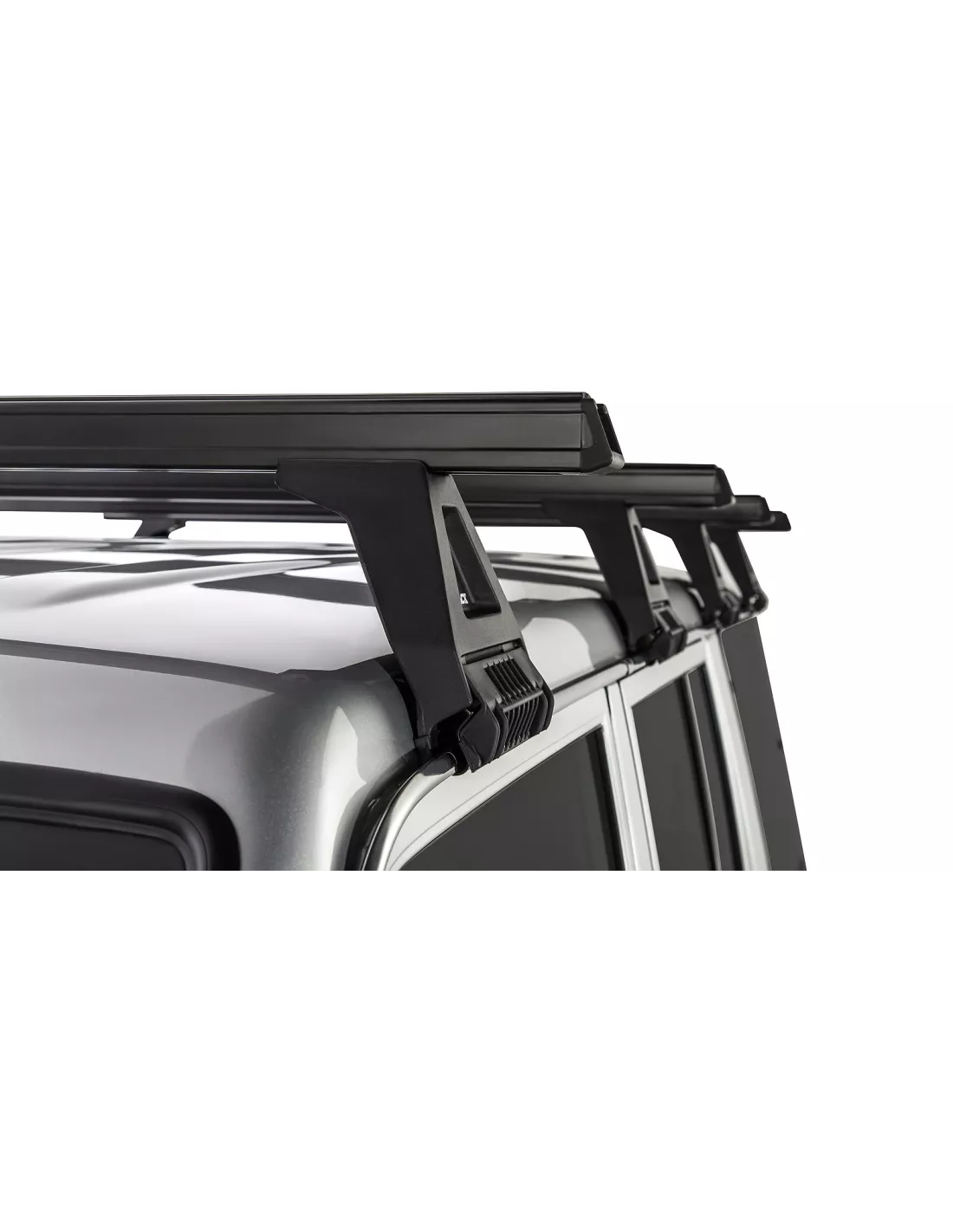 Kit 4 barres de toit noire Heavy Duty 1500mm avec pieds RL150 Toyota