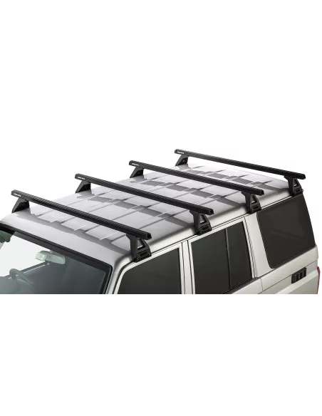 Kit 4 barres de toit noire Heavy Duty 1500mm avec pieds RL150 Toyota