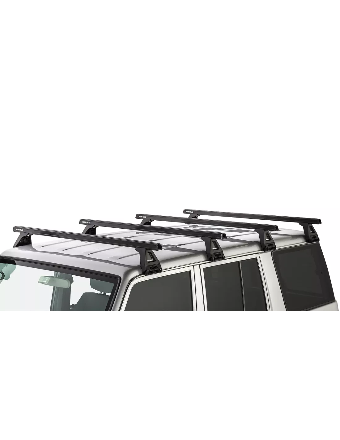 Kit 4 barres de toit noire Heavy Duty 1500mm avec pieds RL150 Toyota