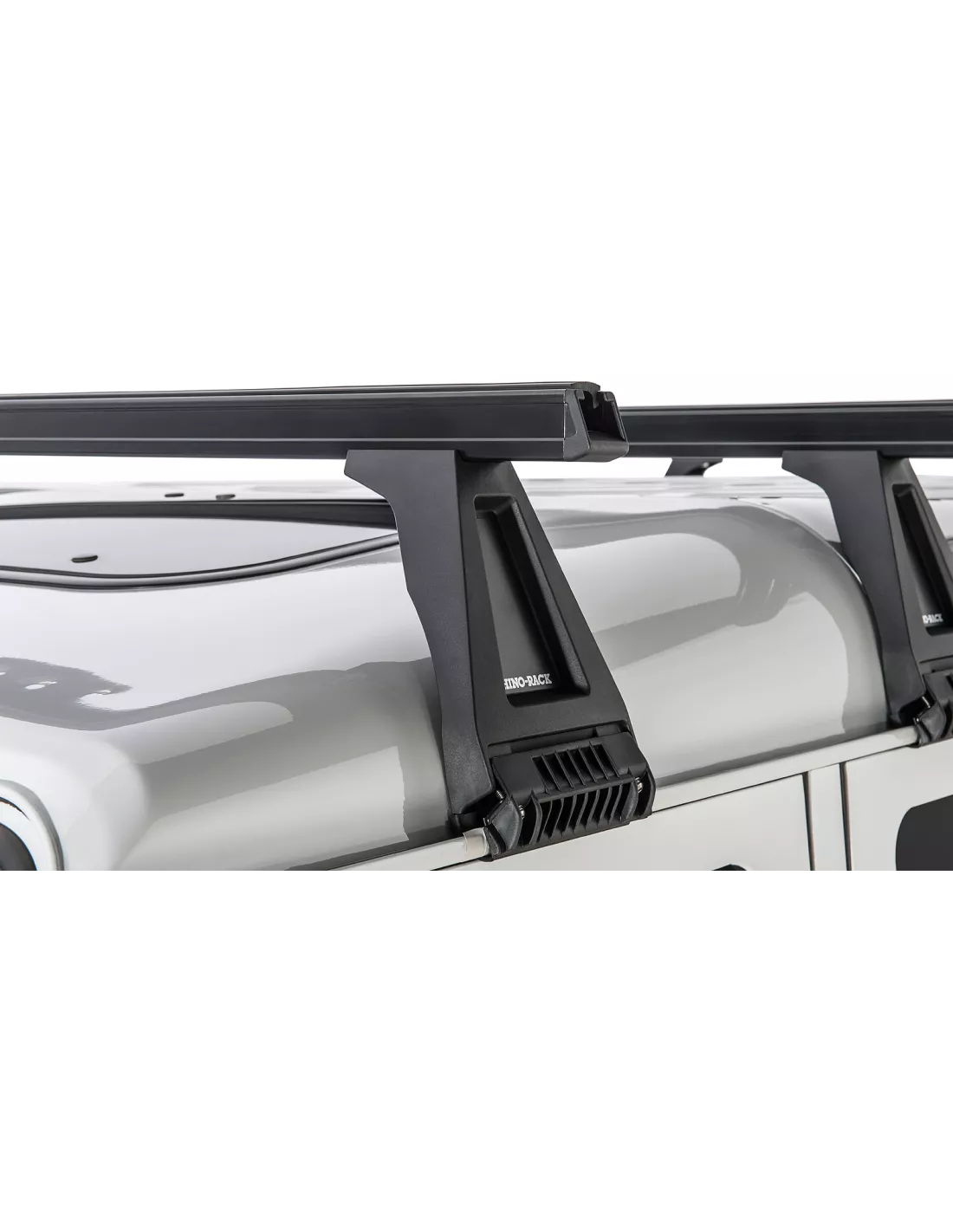Kit 4 barres de toit noire Heavy Duty 1500mm avec pieds RL210 Land