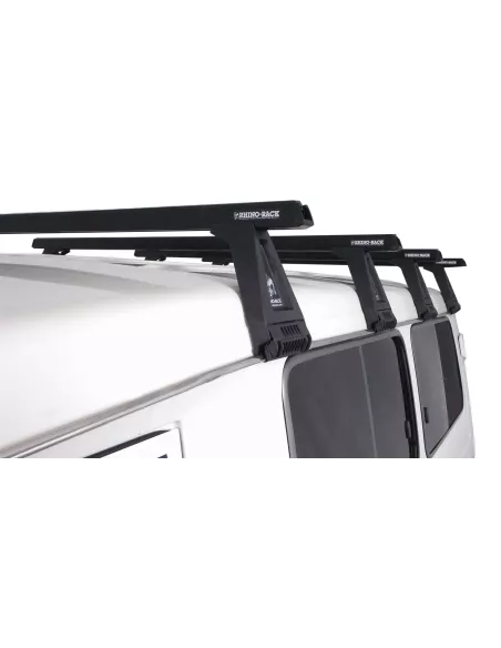 Kit 4 barres de toit noire Heavy Duty 1500mm avec pieds RL210 RHINO