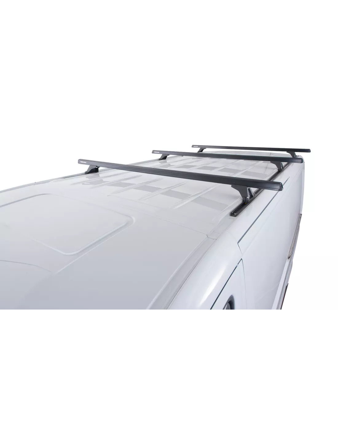 Kit 3 barres de toit noire Heavy Duty 1800mm avec pieds RLTF RHINO