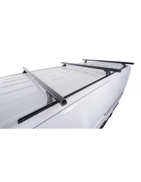 Kit 3 barres de toit noire Heavy Duty 1800mm avec pieds RLTF RHINO