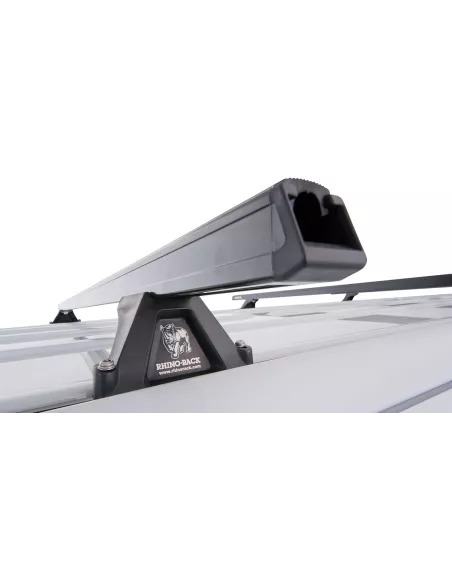 Kit 3 barres de toit noire Heavy Duty 1800mm avec pieds RLTF RHINO