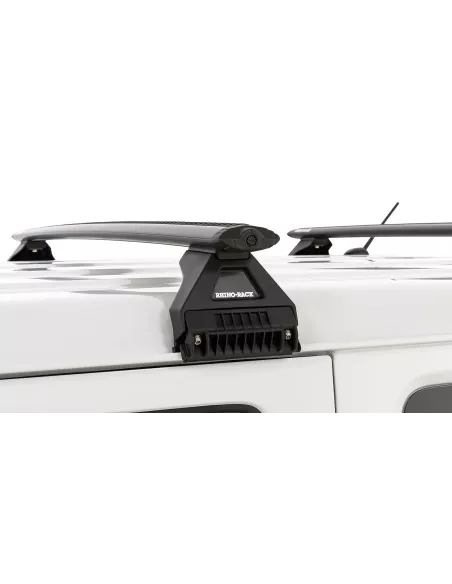 Kit 2 barres de toit noire Vortex 1370mm avec pied RL110 RHINO RACK -