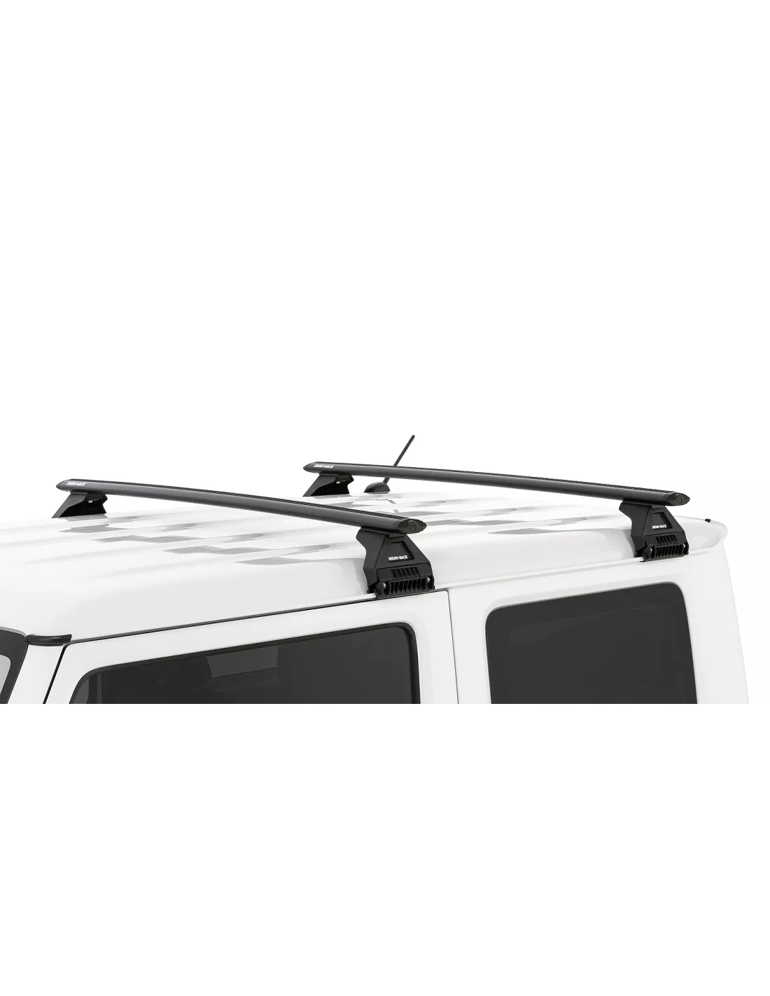 Kit 2 Black Dach Bars Wirbel 1370mm mit Fuß RL110 RHINO RACK -