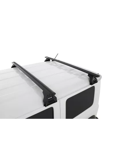 Kit 2 barres de toit noire Vortex 1370mm avec pied RL110 RHINO RACK -