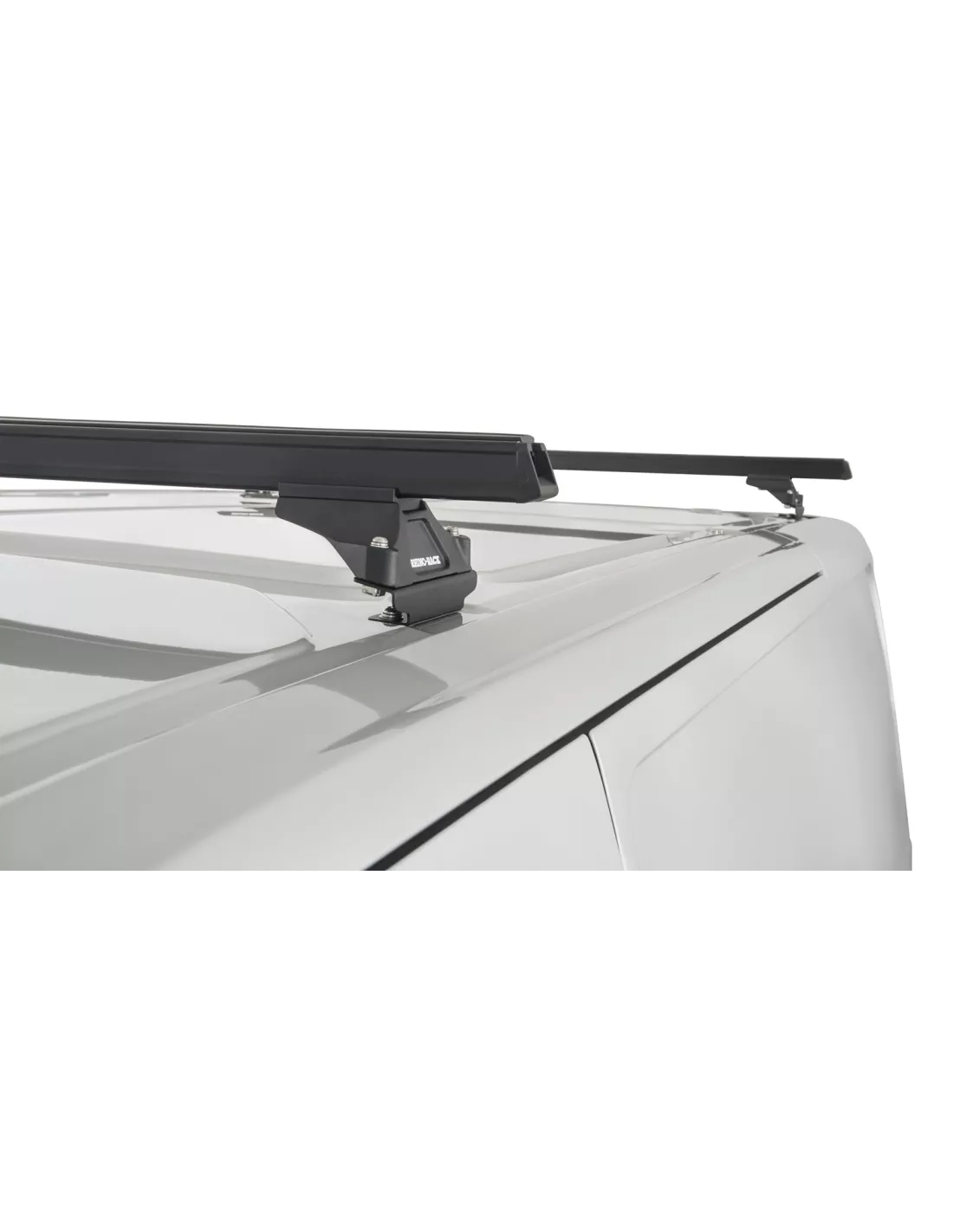 Kit 2 barres de toit noire Heavy Duty avec pieds RLTP Ford Transit