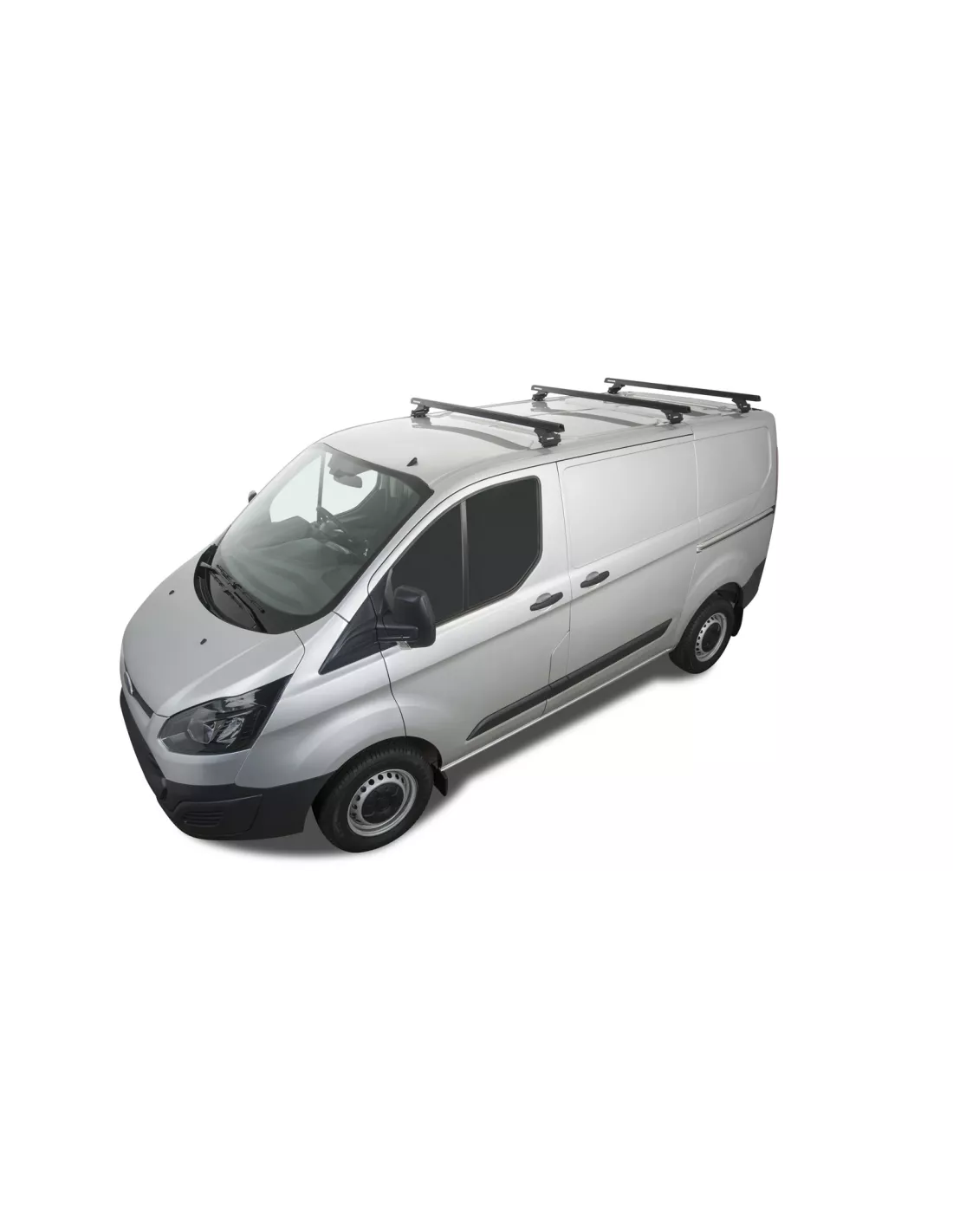 Kit 3 barres de toit noire Heavy Duty avec pieds RLTP Ford Transit