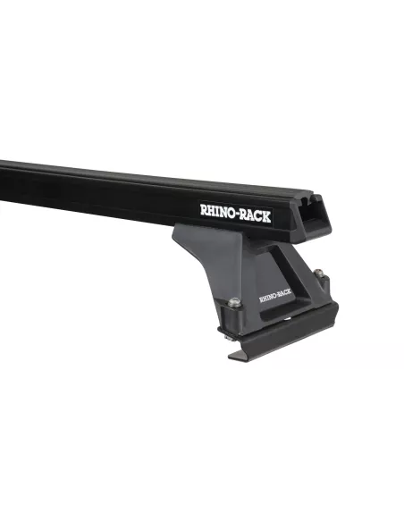 Kit 2 barres de toit avant/milieu noire 1500mm Heavy Duty avec pieds