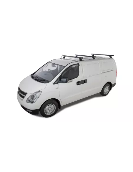 Kit 3 barres de toit noire Heavy Duty 1500mm avec pieds RLTF Hyundai