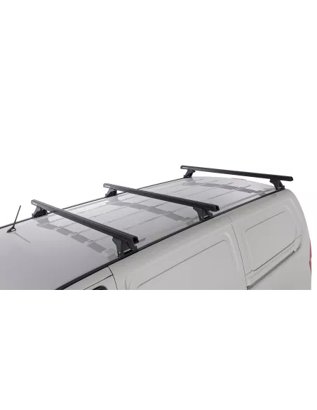 Kit 3 barres de toit noire Heavy Duty 1500mm avec pieds RLTF Hyundai