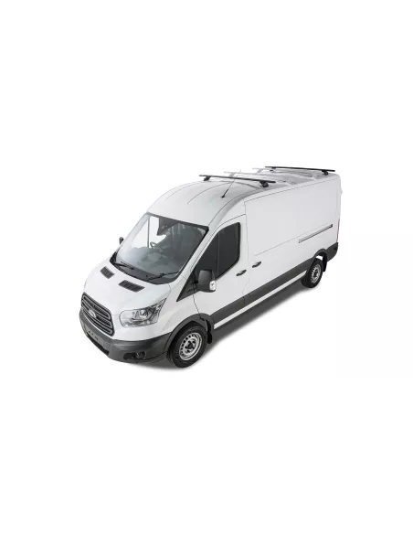 Kit 2 barres de toit noire 1800mm Vortex avec pieds RLTP Ford Transit