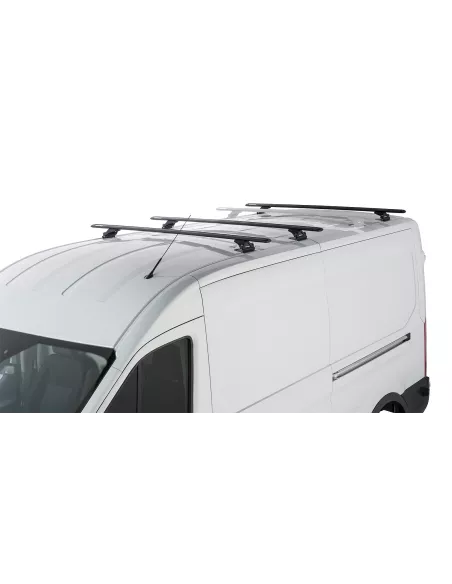 Kit 3 barres de toit noire 1800mm Vortex avec pieds RLTP Ford Transit