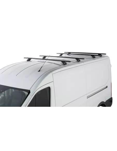 Kit 4 barres de toit noire 1800mm Vortex avec pieds RLTP Ford Transit