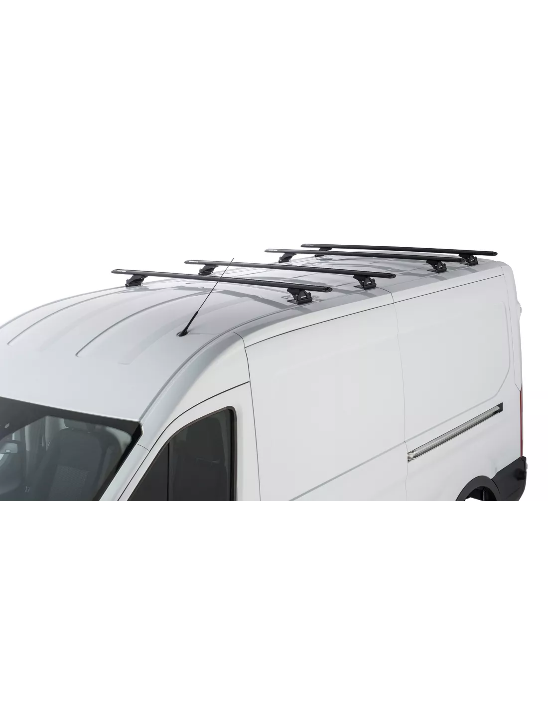 Kit 4 Black Dach Bar 1800mm Wirbel mit Füßen RLTP Ford Transit