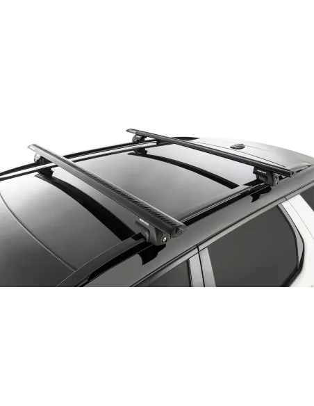 Kit 2 barres de toit noire Vortex 1370mm avec pieds SX RHINO RACK -