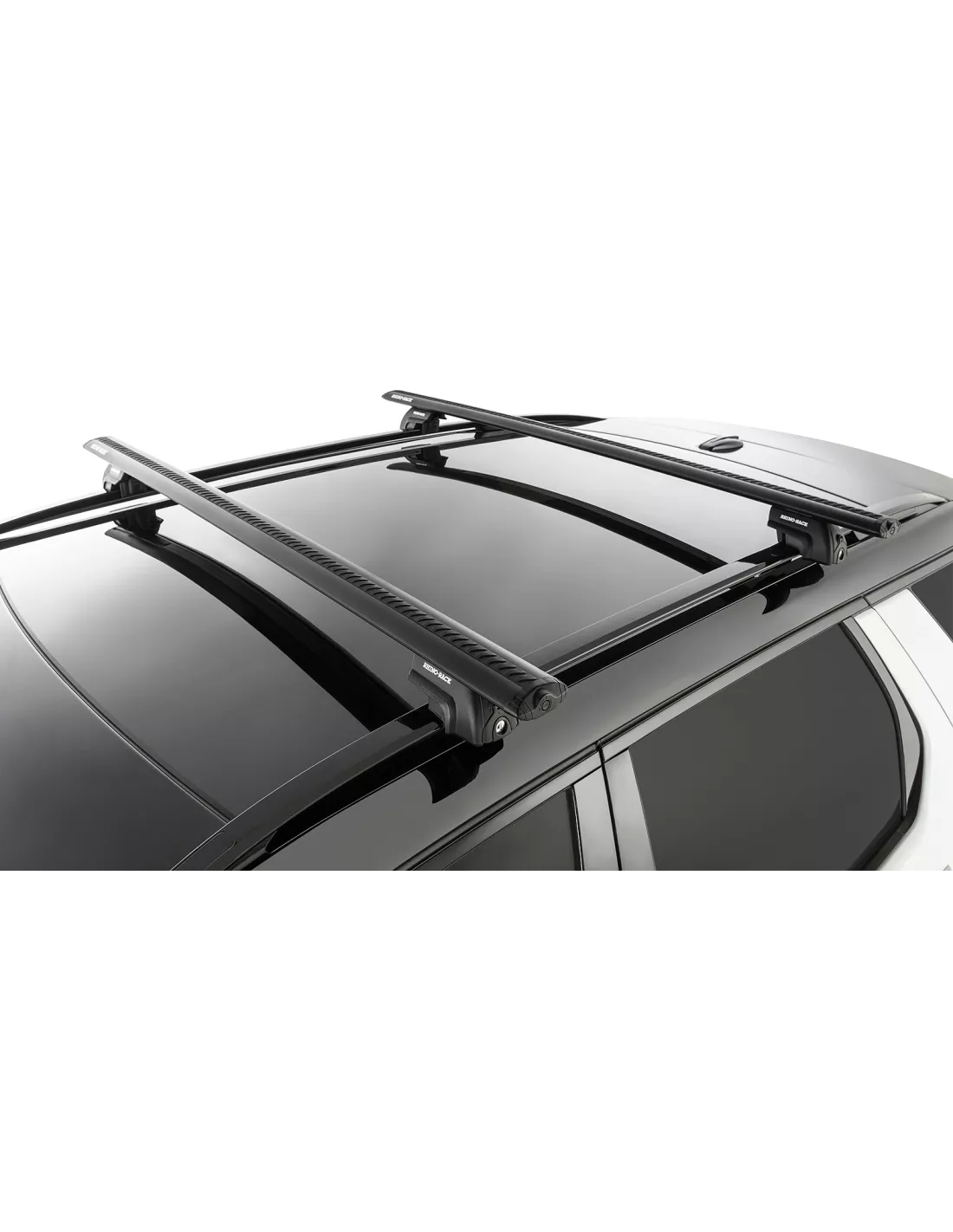Kit 2 barres de toit noire Vortex 1370mm avec pieds SX RHINO RACK -