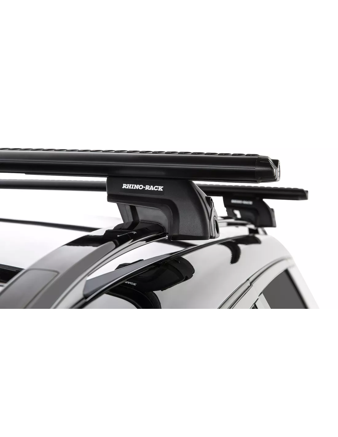Kit 2 barres de toit noire Vortex 1370mm avec pieds SX RHINO RACK -