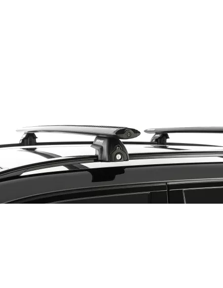 Kit 2 barres de toit noire Vortex 1370mm avec pieds SX RHINO RACK -