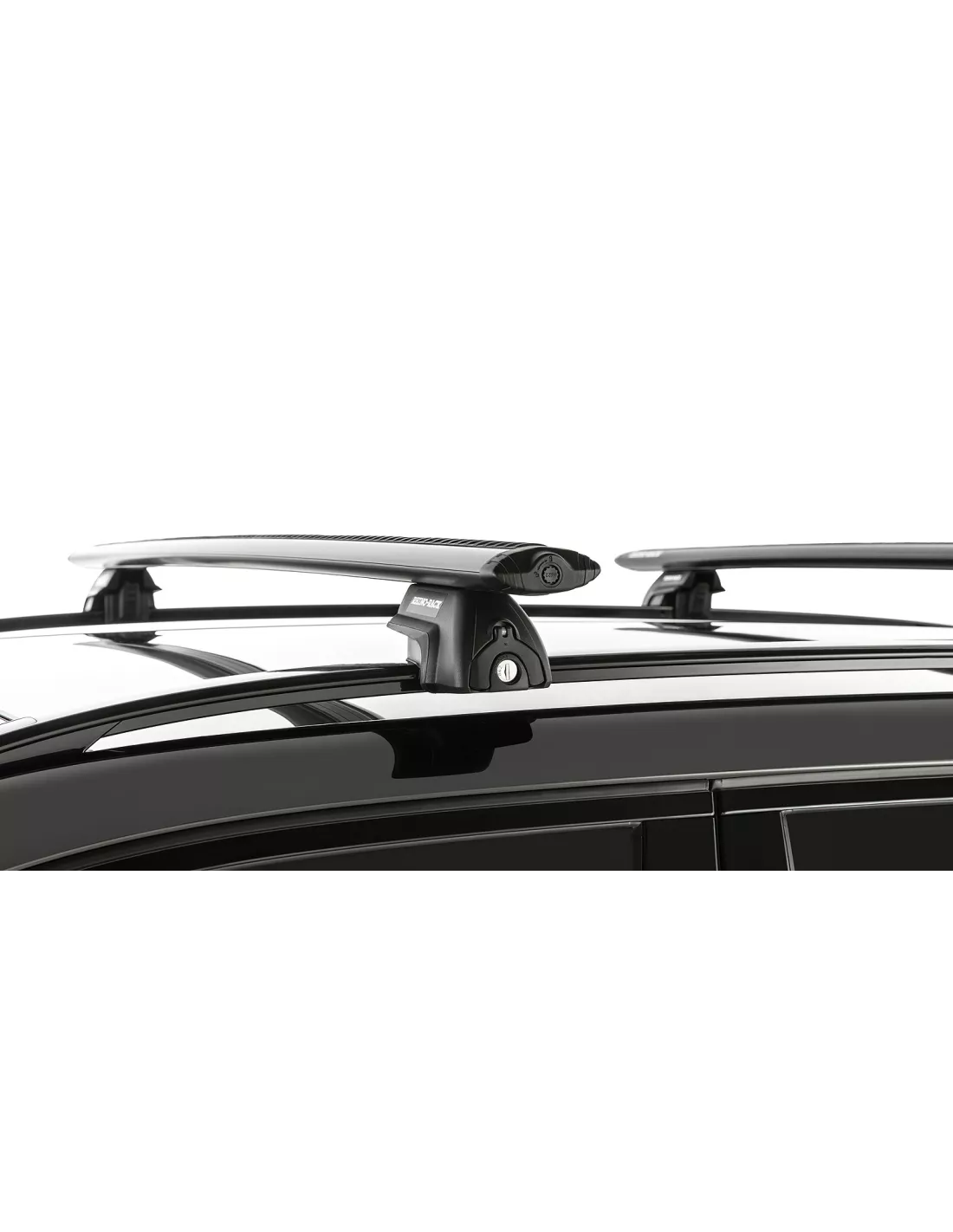 Kit 2 barres de toit noire Vortex 1370mm avec pieds SX RHINO RACK -
