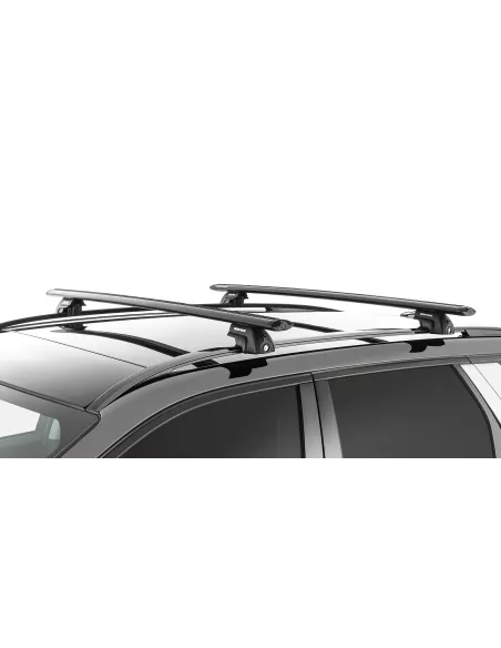 Kit 2 barres de toit noire Vortex 1370mm avec pieds SX RHINO RACK -