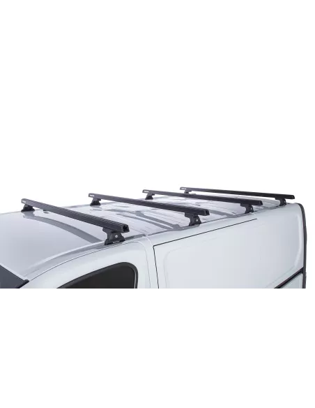 Kit 4 barres de toit noire 1650mm Heavy Duty avec pieds RLT600