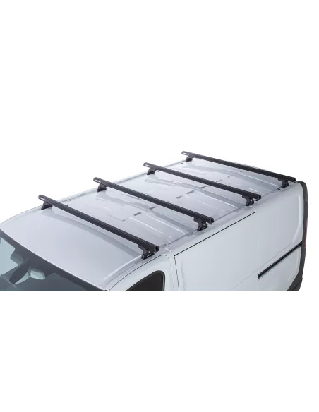 Kit 4 barres de toit noire 1650mm Heavy Duty avec pieds RLT600