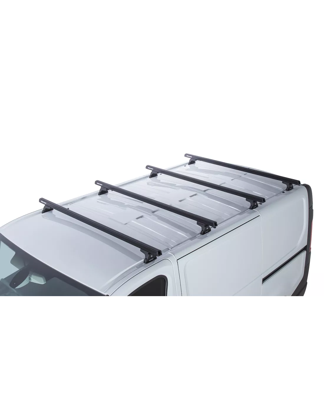 Kit 4 barres de toit noire 1650mm Heavy Duty avec pieds RLT600