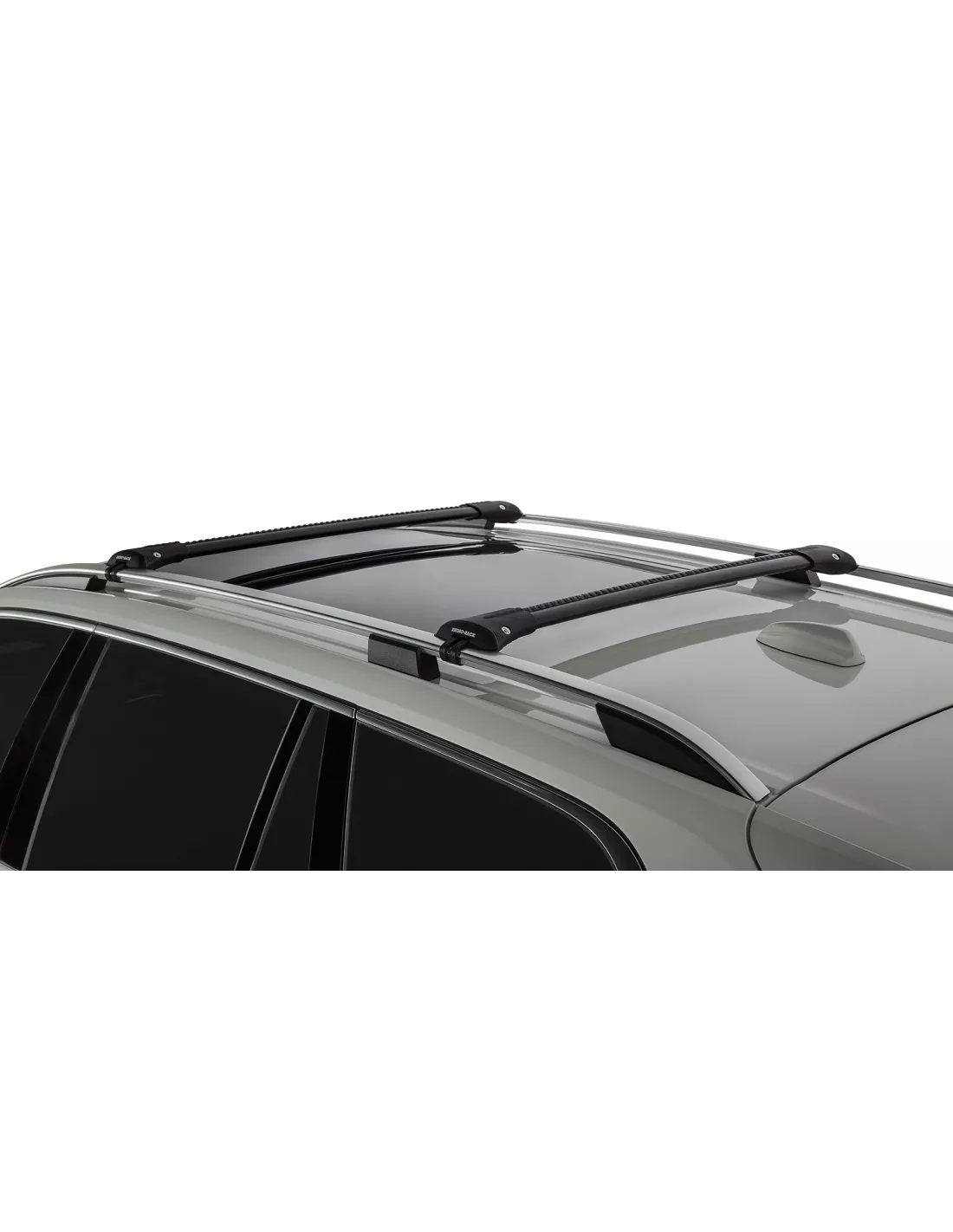 Kit 2 Black Dach Bars Vortex 845mm Installation stealthbar RHINO RACK