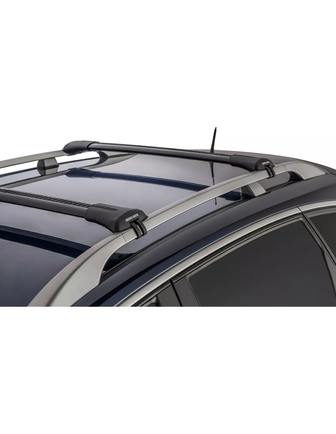 Kit 2 Black Dach Bars 785 / 845mm Wirbel Stealthbar Installation RHINO