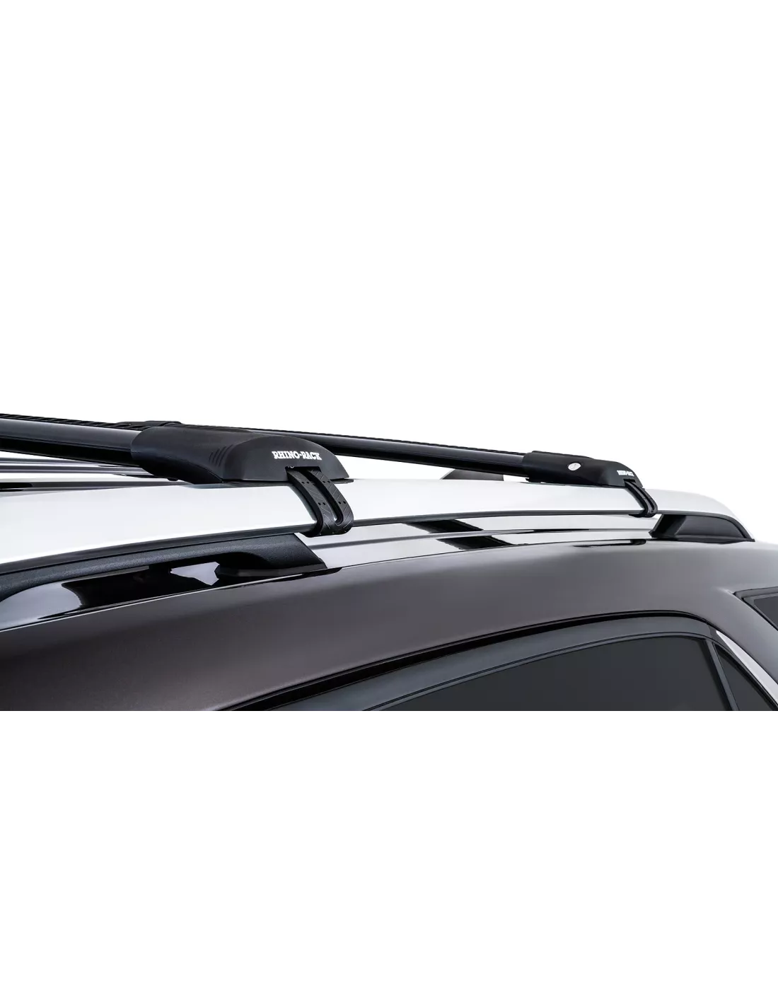 Kit 2 Zwart Dakbars 785mm Vortex-installatie Stealthbar RHINO RACK