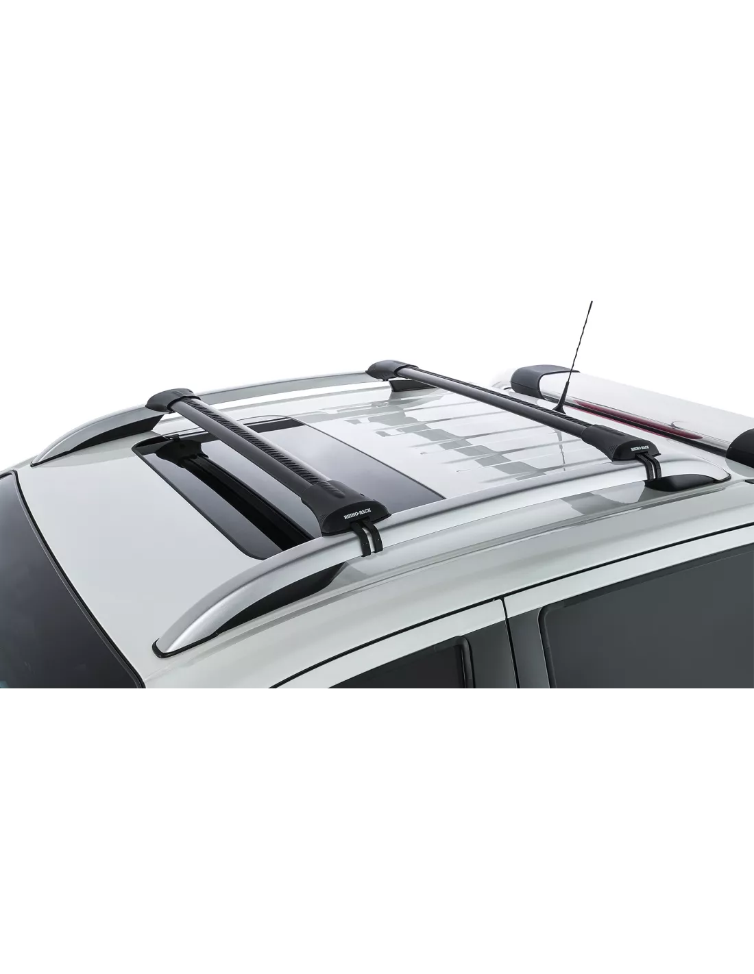 Kit 2 Black Dach Bars 845 mm Wirbeleinrichtung Stealthbar RHINO