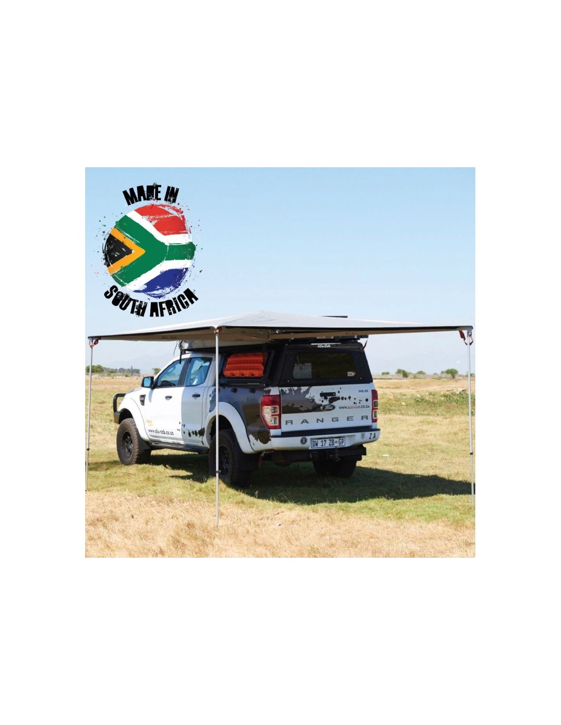 Pair of telescopic supports for awning 270 Alu-Cab