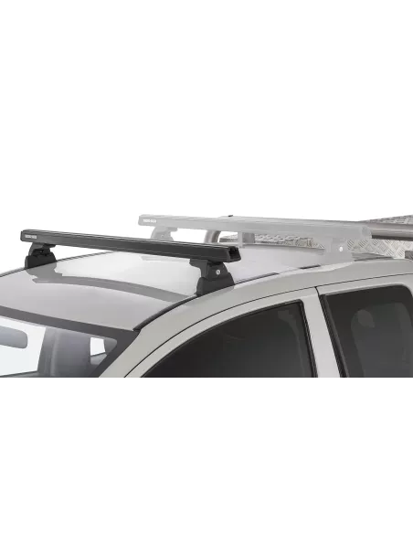 Kit 1 barre de toit avant noire 1250mm Heavy Duty avec pied RLT600