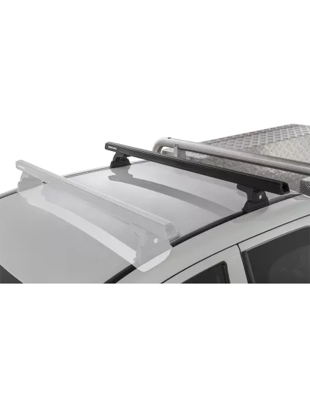 Kit 1 barre de toit arrière noire 1250mm Heavy Duty avec pied RLT600