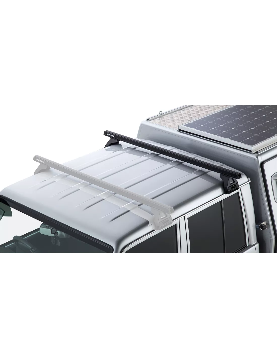 Kit 1 barre de toit noire Heavy Duty 1500mm avec pieds RL110 Toyota