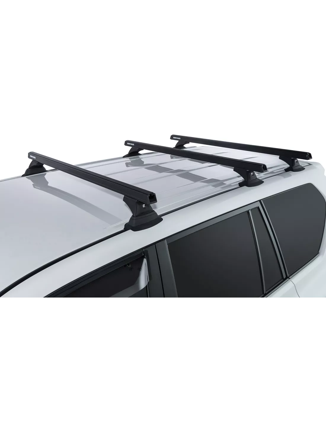 Kit 3 Black Dach Bars 1250mm Heavy Duty RCH Toyota Land Cruiser