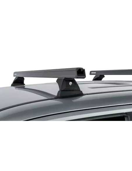 Kit 2 barres de toit noire 1375mm Heavy Duty avec pieds RCH