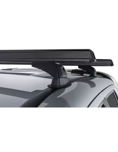 Kit 2 barres de toit noire 1375mm Heavy Duty avec pieds RCH