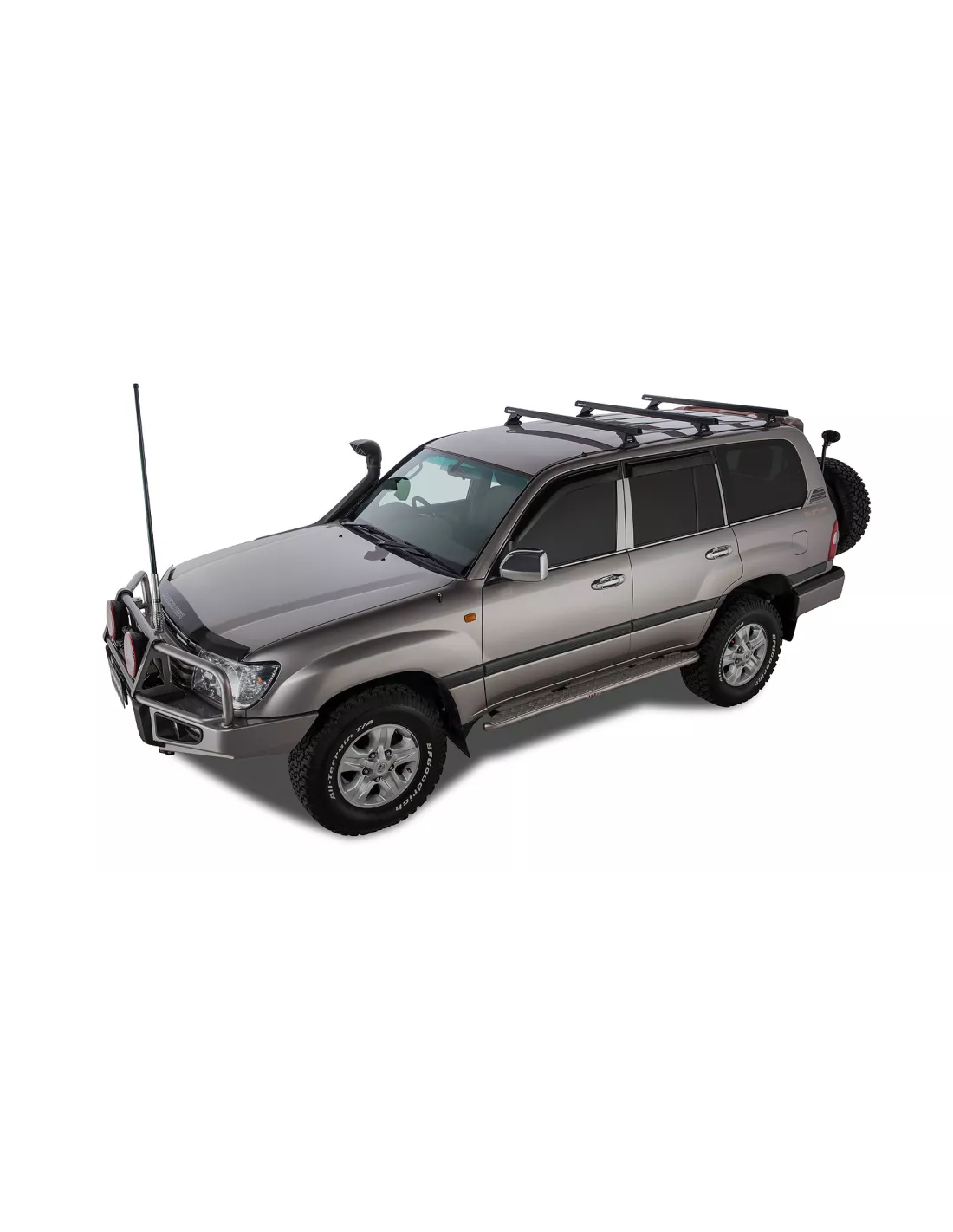 Kit 3 barres de toit noire 1375mm Heavy Duty avec pieds RCH Toyota